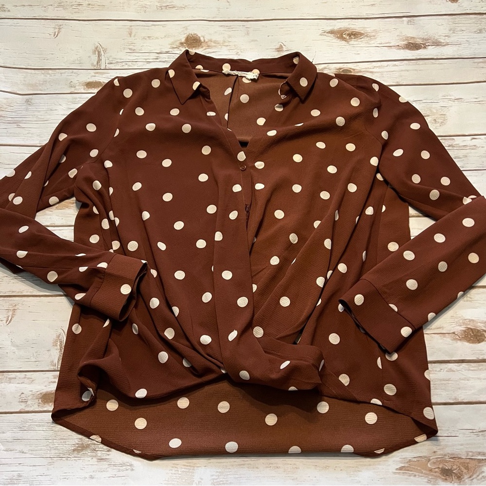 All in Favor Polka Dot Blouse